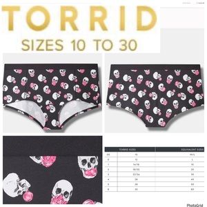 🌟🌟🌟Torrid 2 plus size highwaist skull bubblegum panty NWT